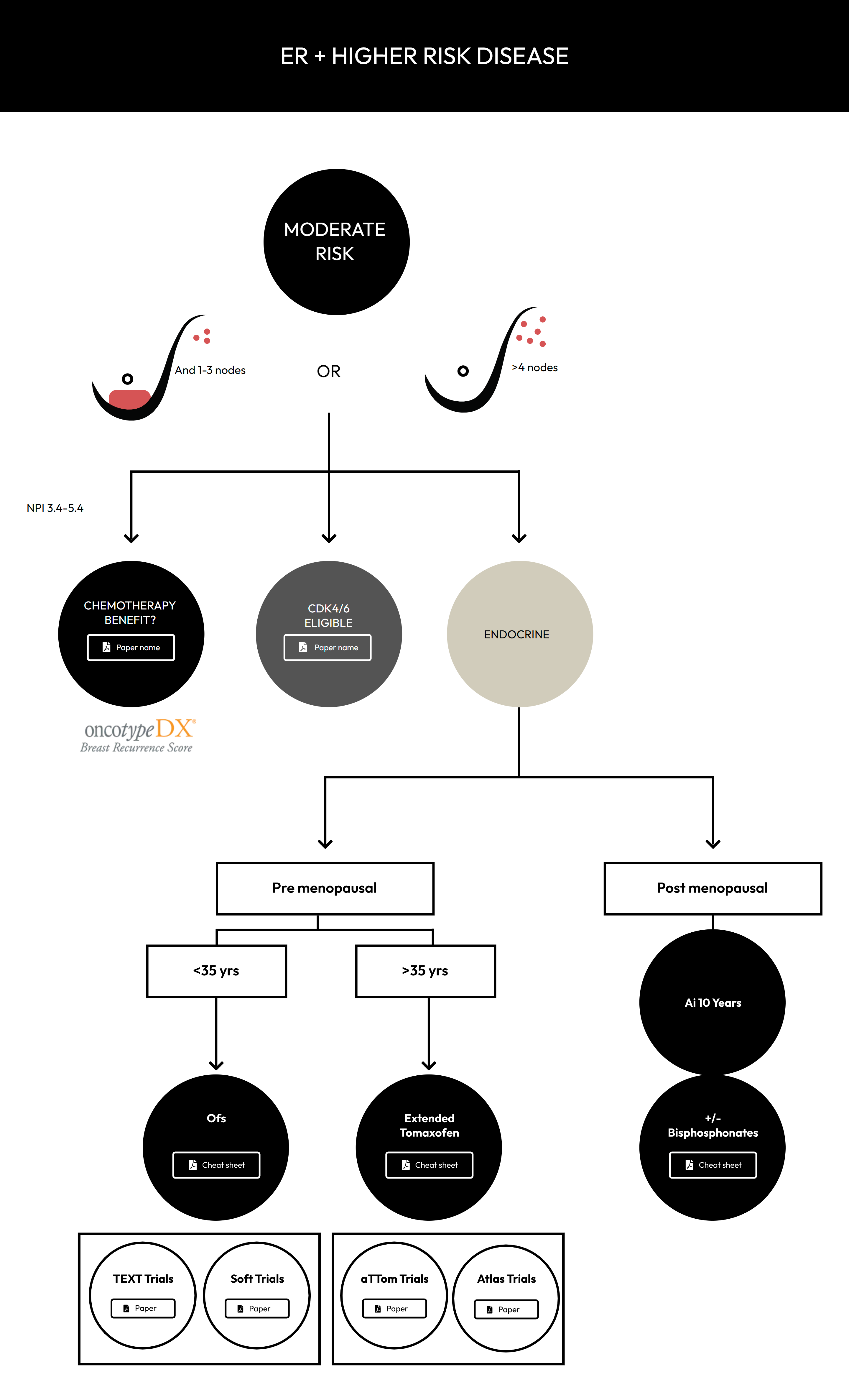 ER + higher risk disease